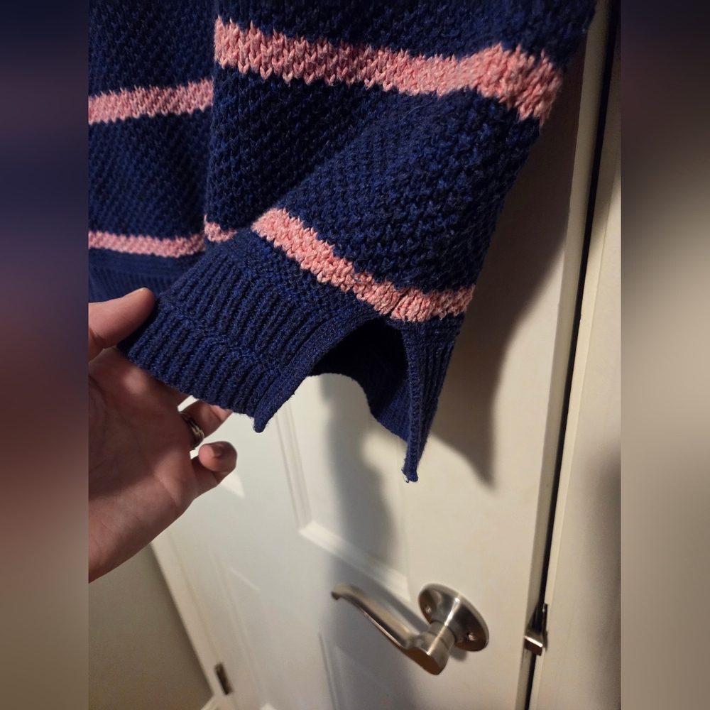 Old Navy size XL Blue and Pink Striped Sweater - Picture 3 of 7